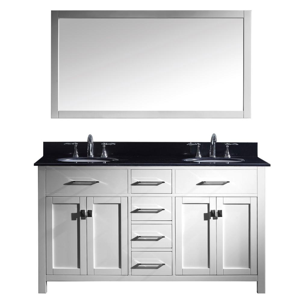 Virtu Usa Vanity Granite Top Basin Mirror Bathroom Furniture Sets