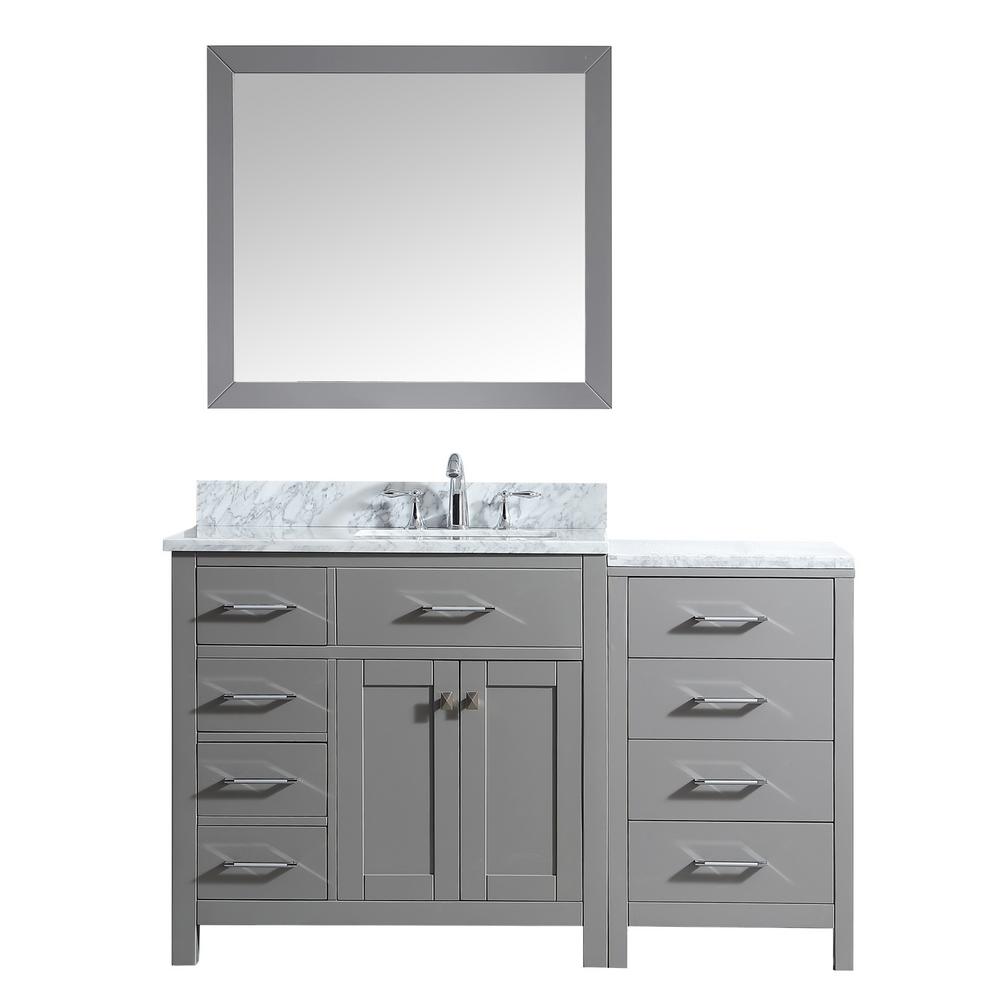 Virtu Usa Vanity Marble Top Basin Mirror Bathroom Furniture Sets