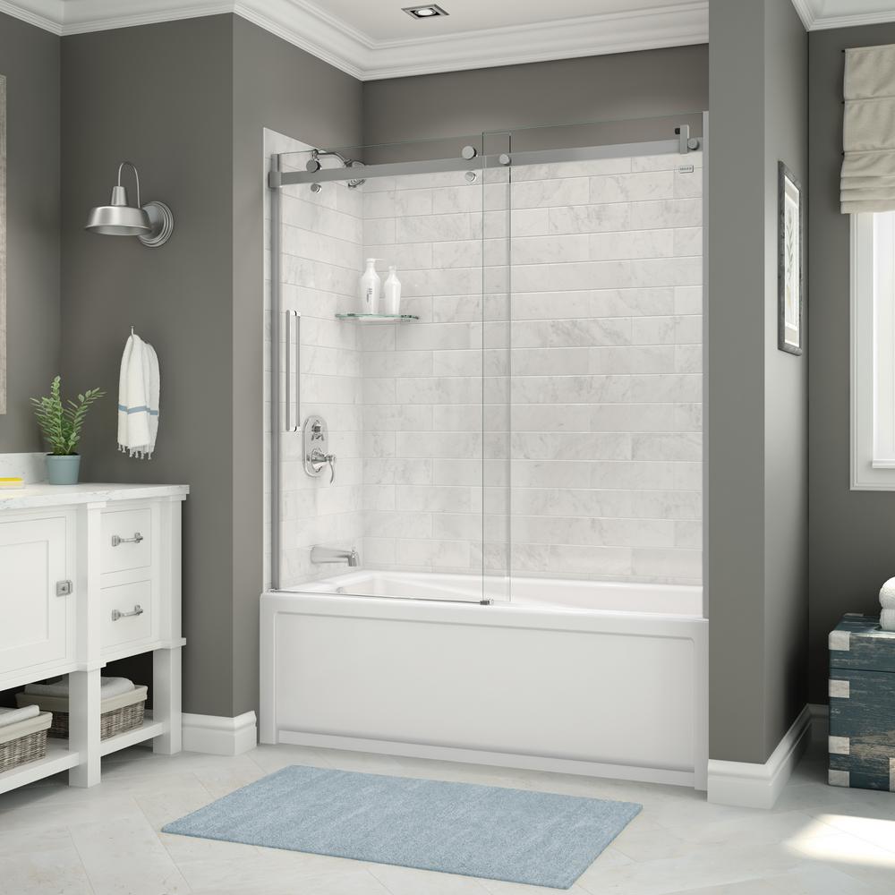 Maax Bath Shower Marble Door Chrome Showers Bases Walls