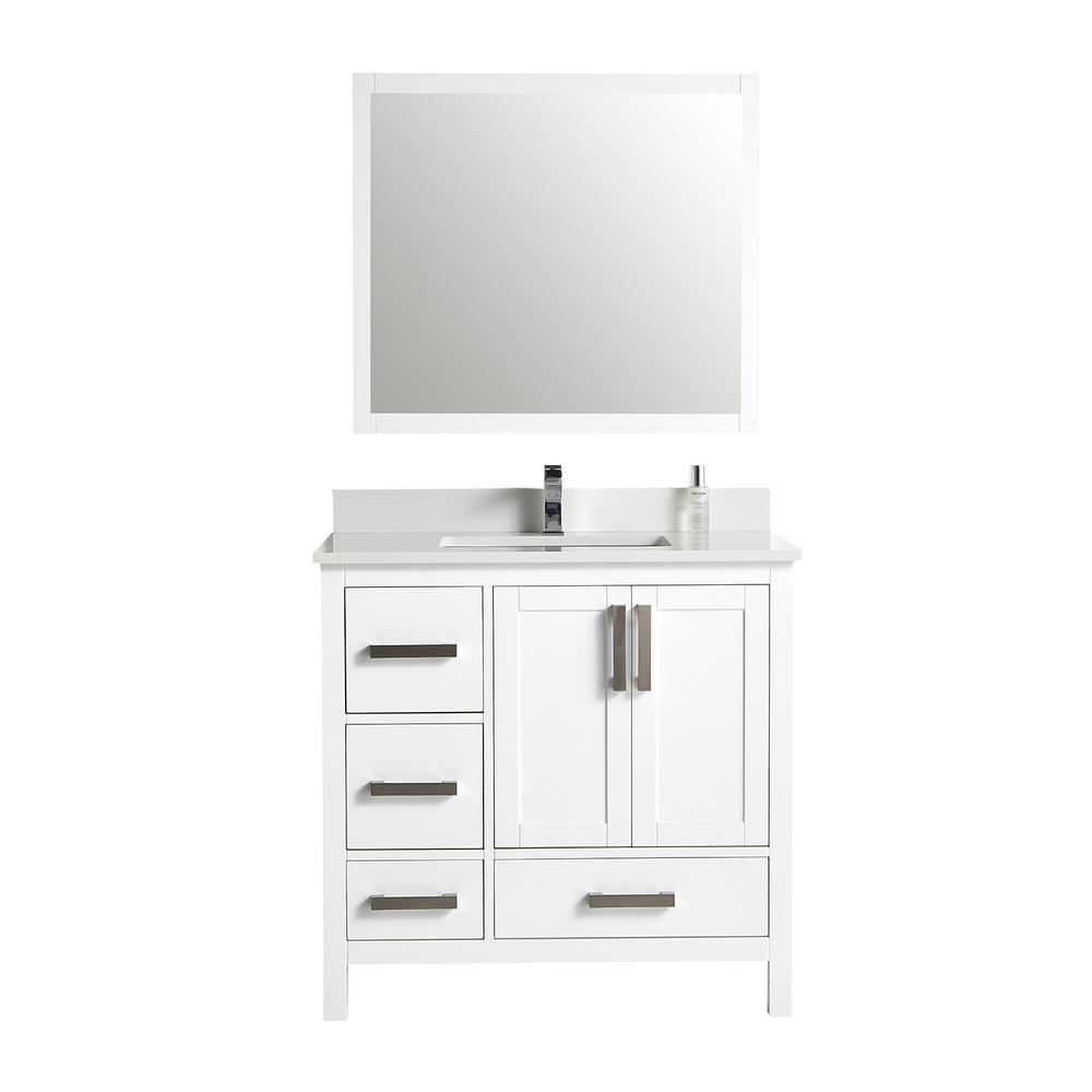Boyel Living Bath Vanity Set Top Basin Mirror Bathroom Furniture Sets