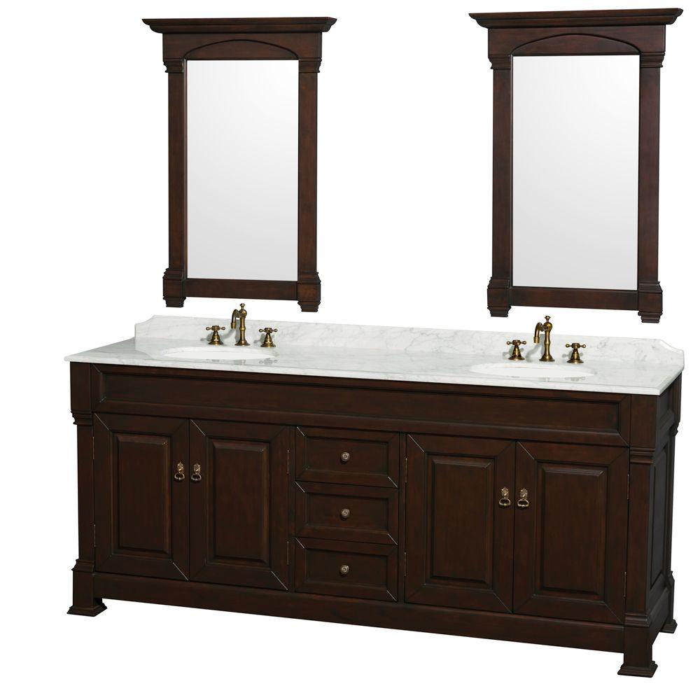 Wyndham Vanity Cherry Marble Top Sink Mirrors Bathroom Furniture Sets