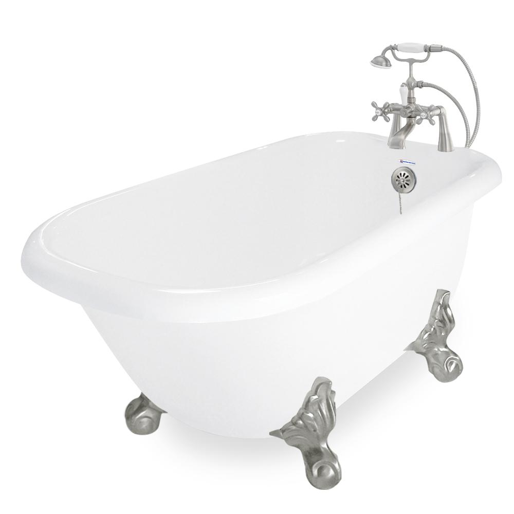 American Bath Factory Bathtub Clawfeet Faucet Nickel Sati 925