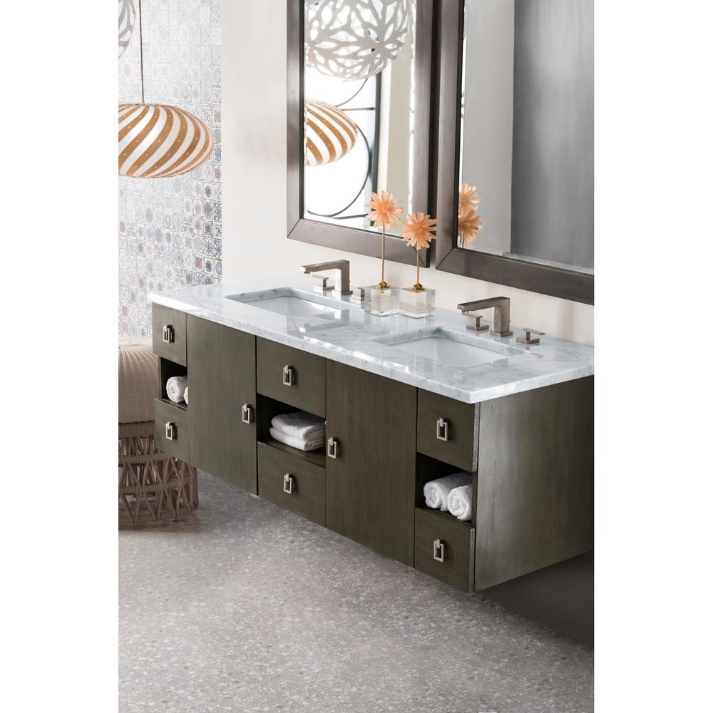 James Martin Vanities Double Vanity Oak Marble Top Basin Bathroom Vanities