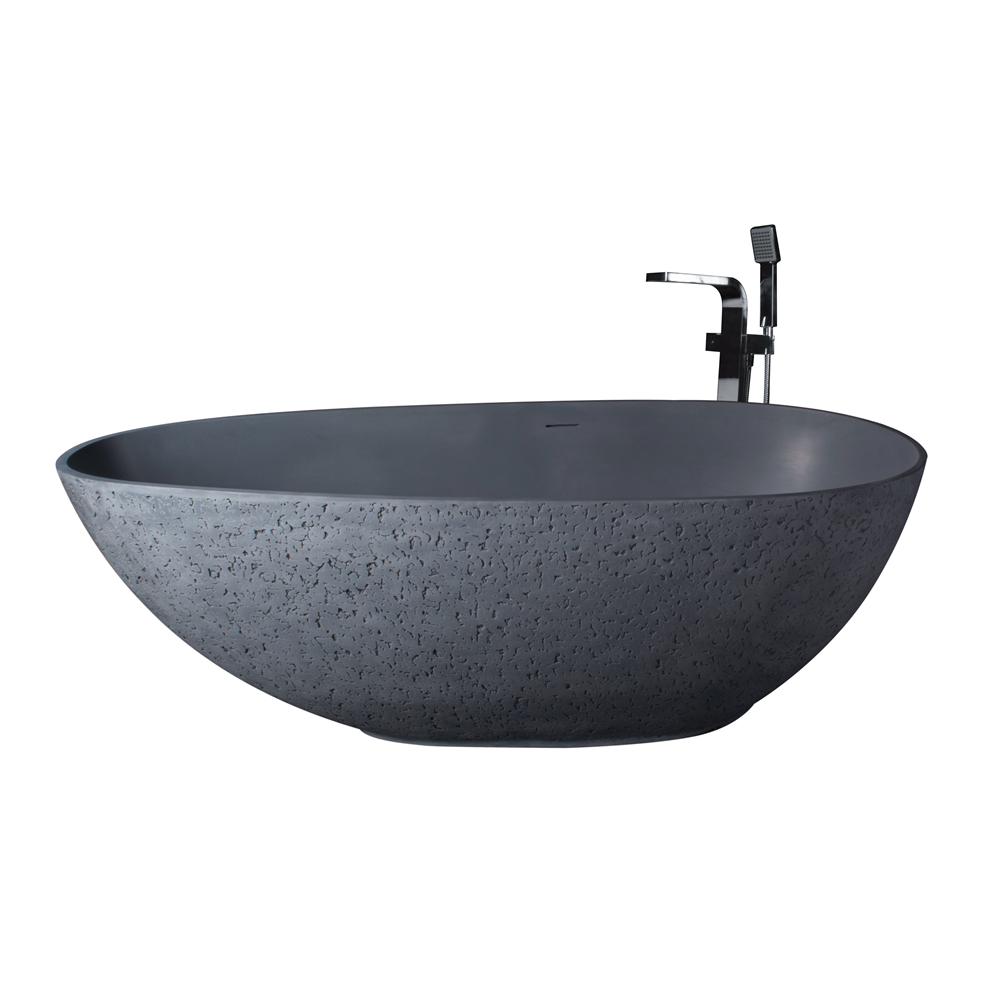 Vanity Art Flatbottom Freestanding Bathtub Grey 454