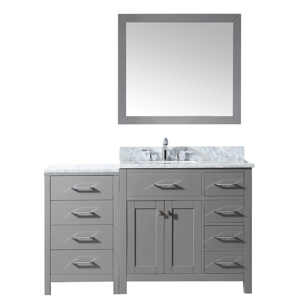Virtu Usa Vanity Marble Top Basin Mirror Faucet Bathroom Vanities