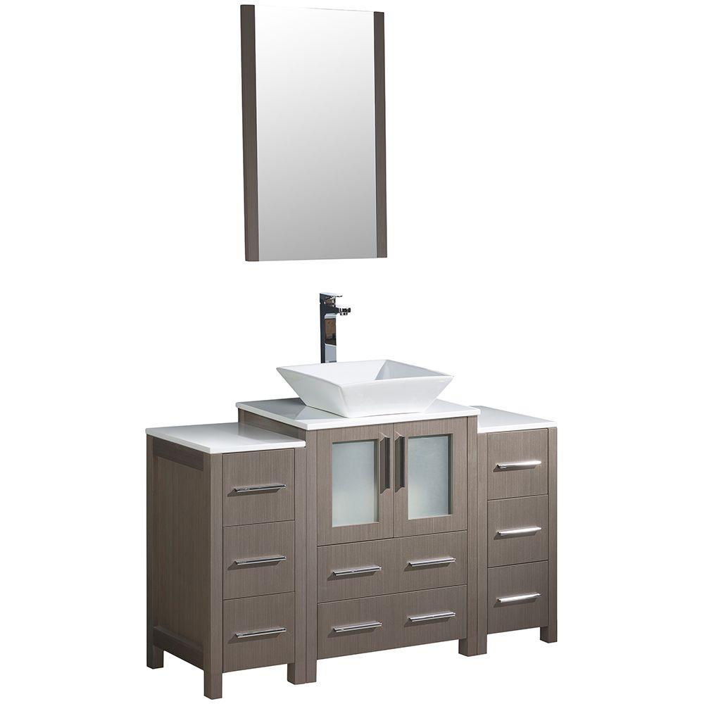 Fresca Vanity Oak Basin Mirror Side Cabinets Bathroom Furniture Sets