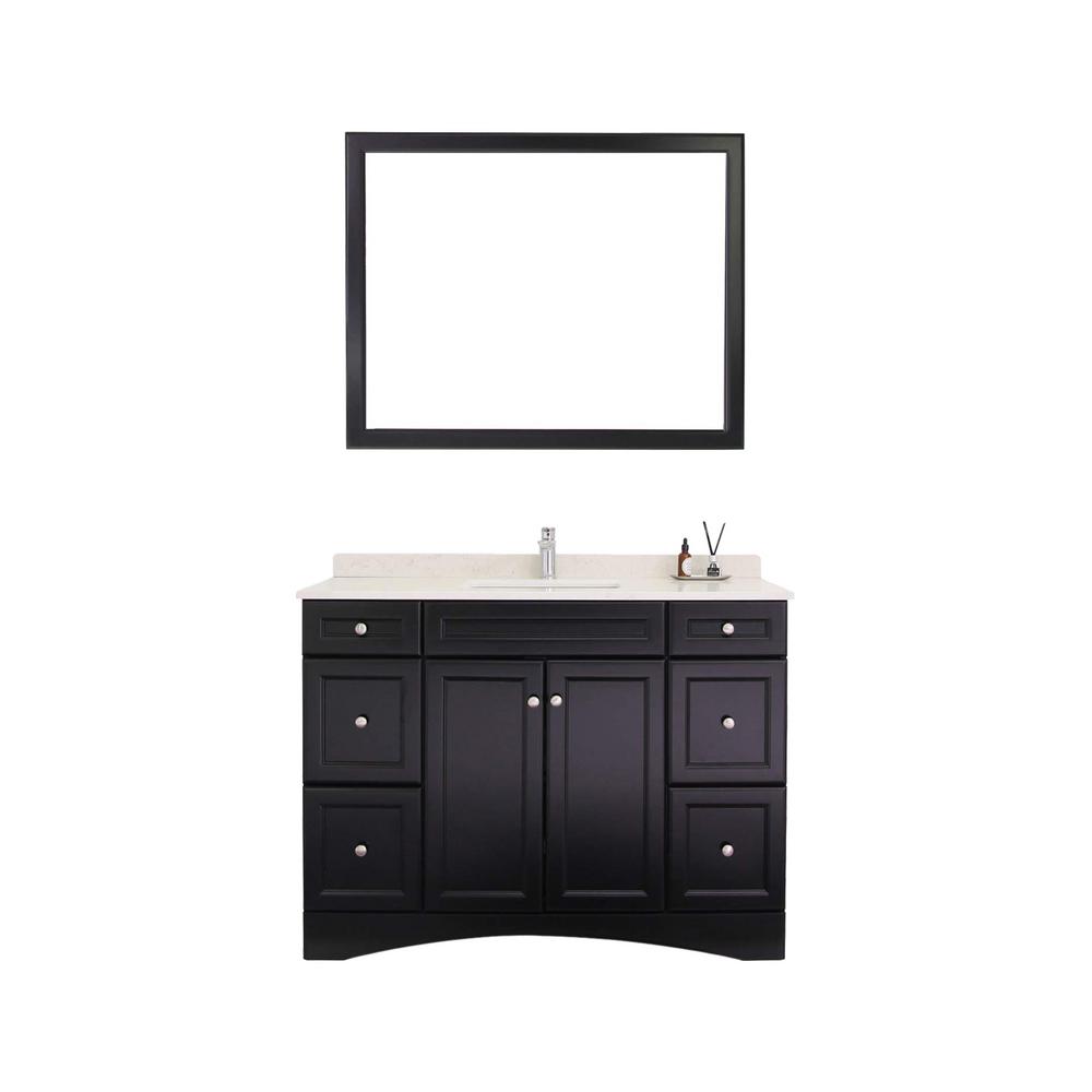 Casainc Vanity Cabinet Marble Countertop Mirror Bathroom Vanities