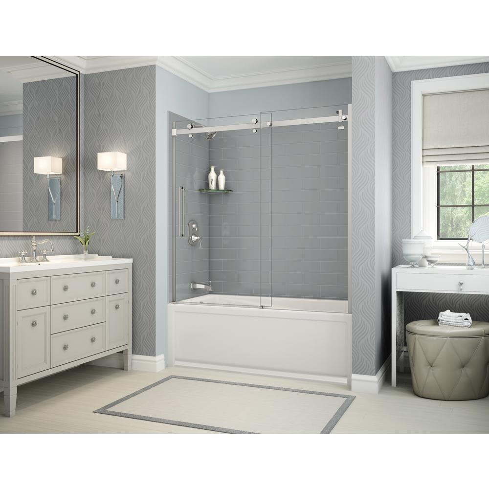 Maax Bath Shower Door Chrome Grey 609