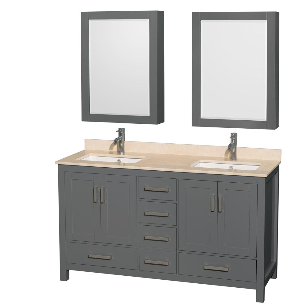 Wyndham Vanity Marble Top Basin Medicine Cabinets Bathroom Furniture Sets