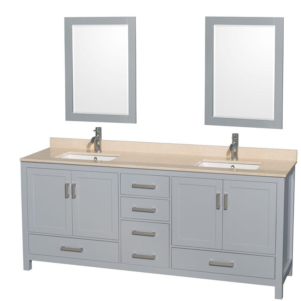 Wyndham Vanity Marble Top Basin Mirrors Bathroom Furniture Sets