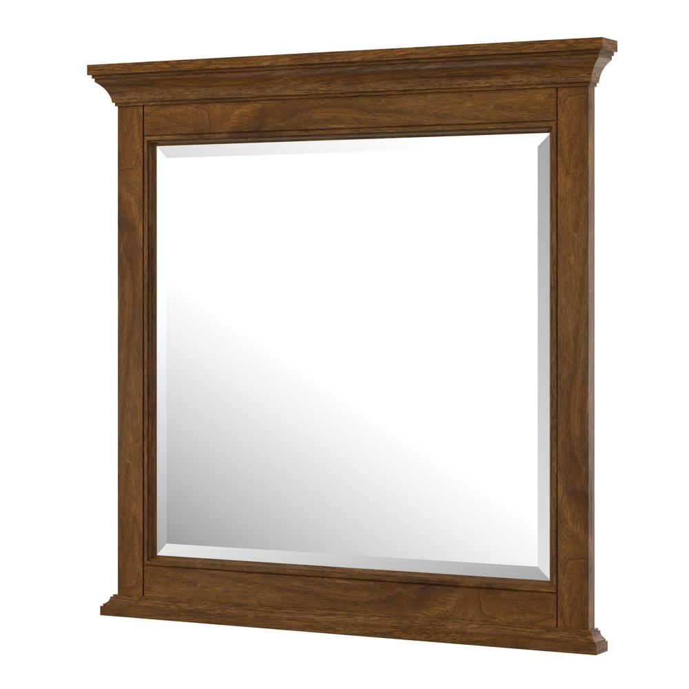 Foremost Rectangular Bathroom Vanity Mirror Walnut Brown Mirrors