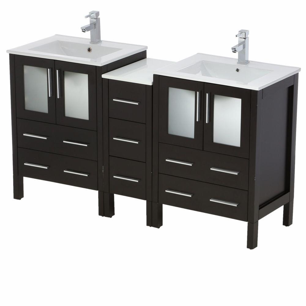 Fresca Double Top Basin Mirrors Bathroom Furniture Sets