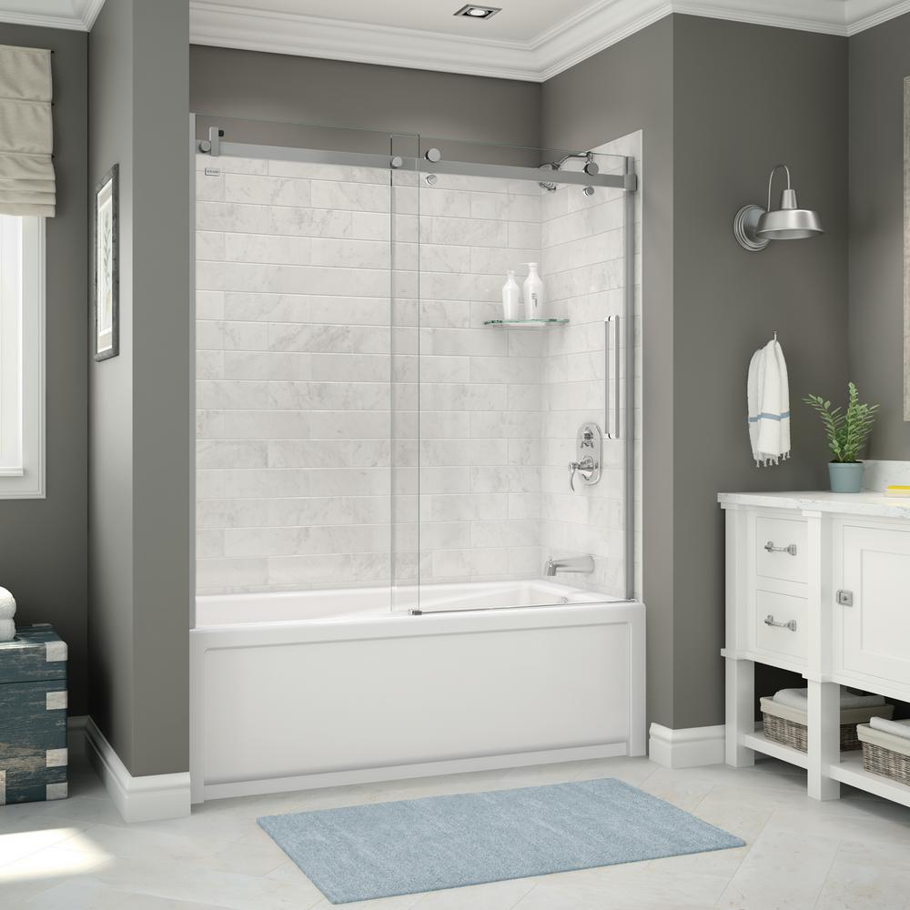 Maax Bath Shower Marble Door Chrome Showers Bases Walls