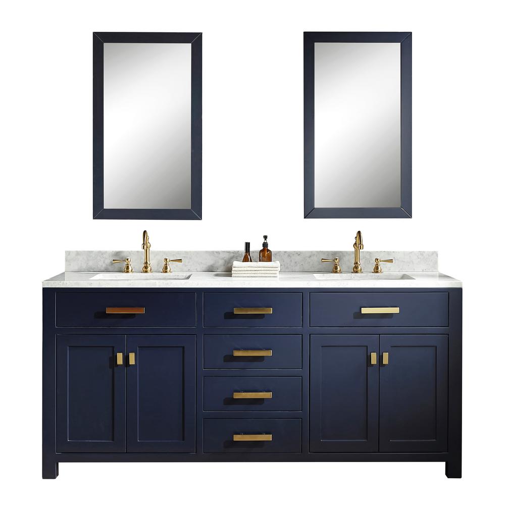 Water Creation Bath Vanity Marble Top Basin Mirrors Bathroom Furniture Sets