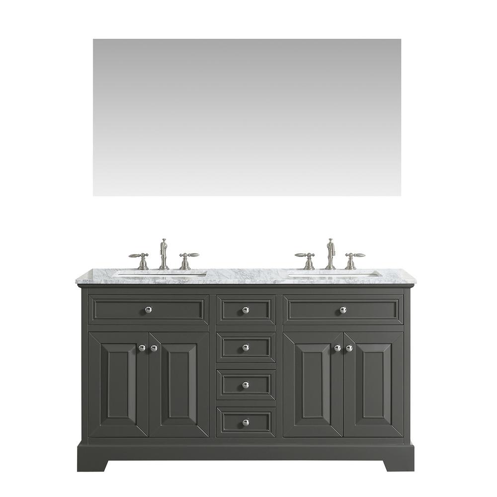 Eviva Vanity Marble Top Double Basin Bathroom Vanities