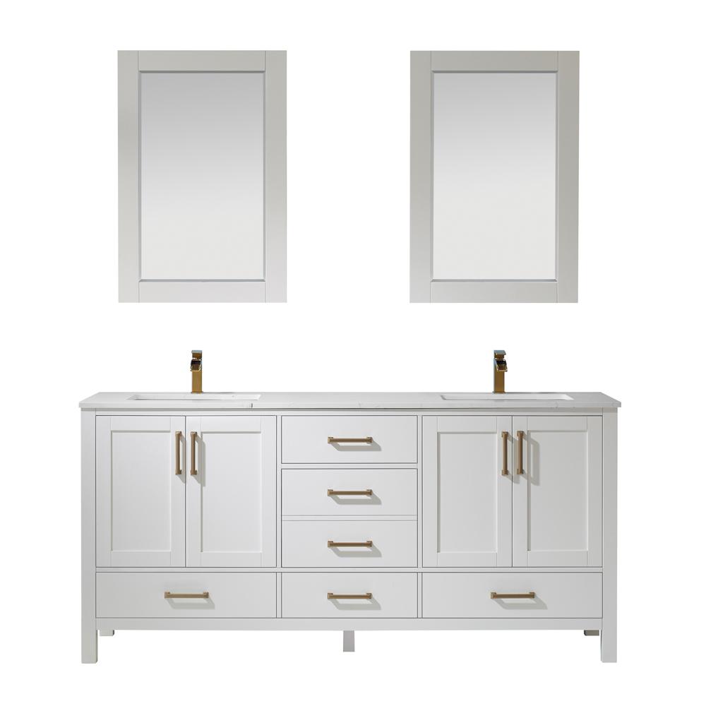Roswell Bath Vanity Stone Countertop Basin Mirror Bathroom Furniture Sets