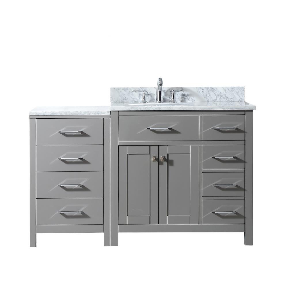 Virtu Usa Bath Vanity Marble Top Oval Basin Faucet Bathroom Furniture Sets
