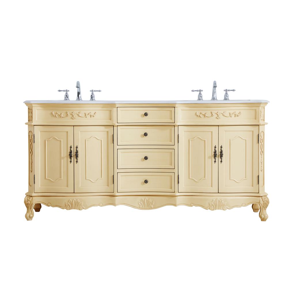 Elegant Furniture Double Bathroom Vanity Light Marble Basin Bathroom Vanities