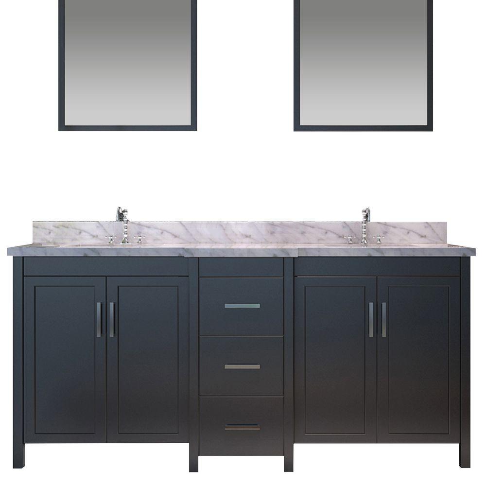 Ariel Bath Vanity Marble Top Undermount Basin Mirrors Bathroom Furniture Sets