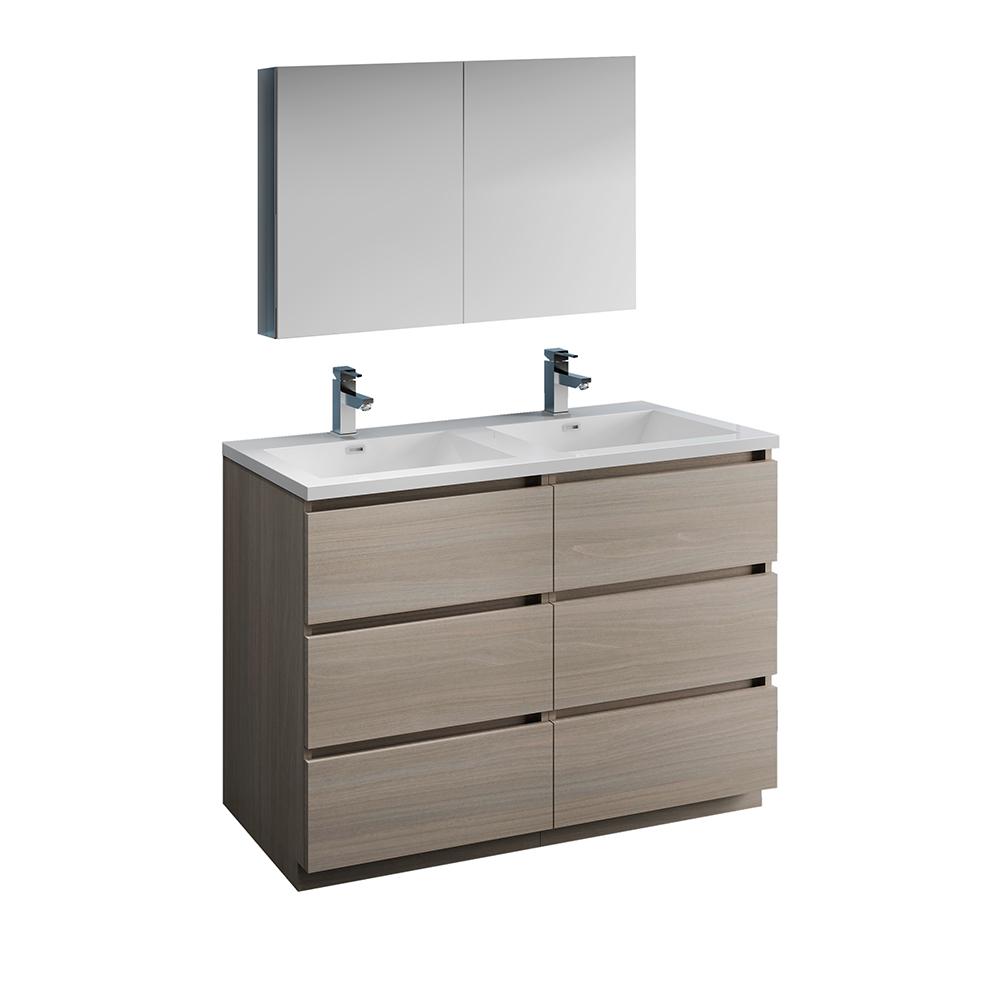 Fresca Double Bathroom Vanity Wood Top Basin Medicine Cabinet Bathroom Furniture Sets