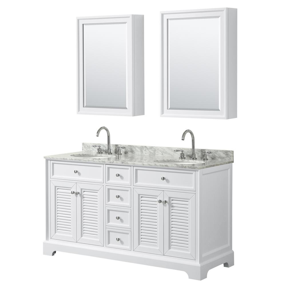 Wyndham Double Vanity Marble Top Basin Medicine Cabinets Bathroom Vanities