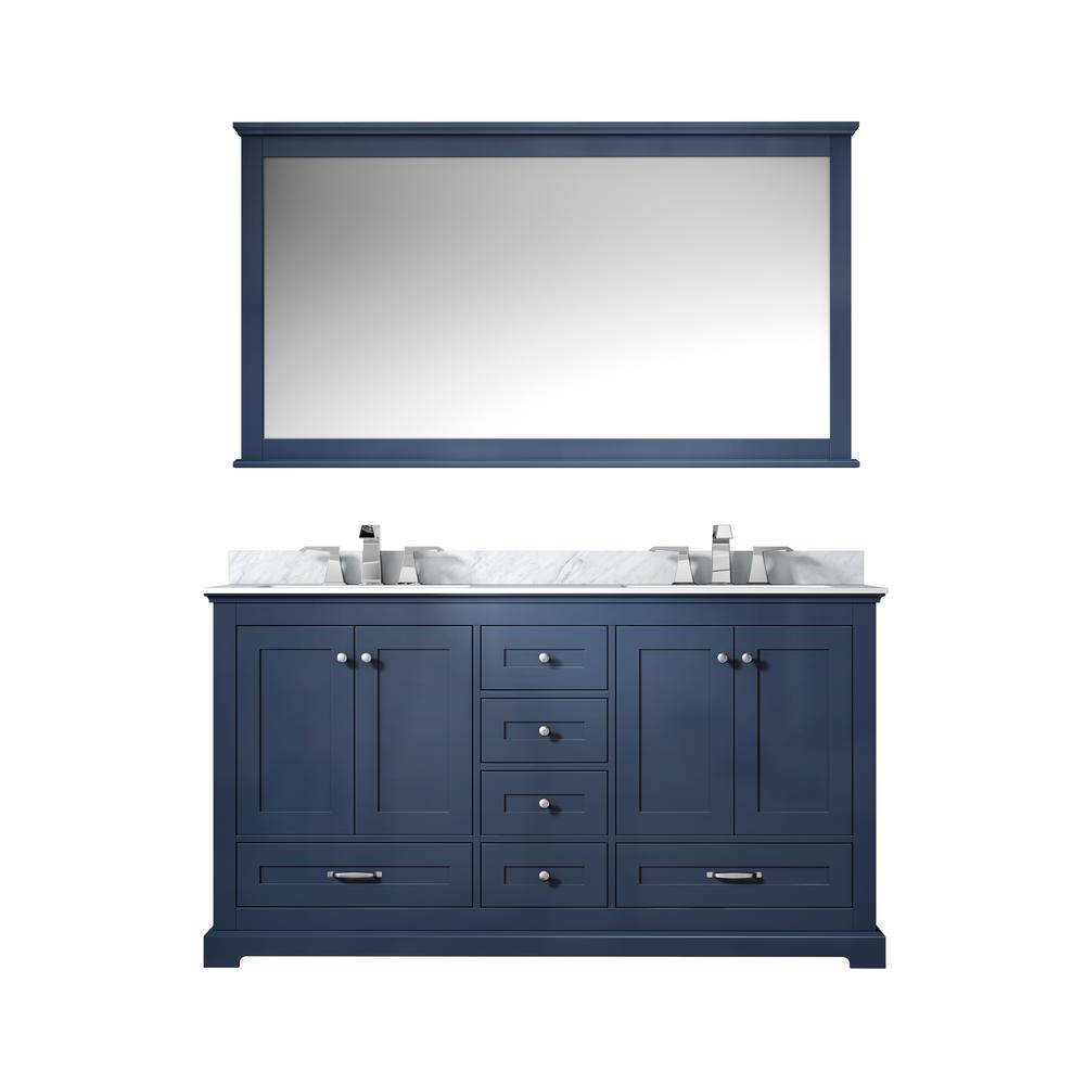 Lexora Double Vanity Marble Top Square Sink Mirror 790