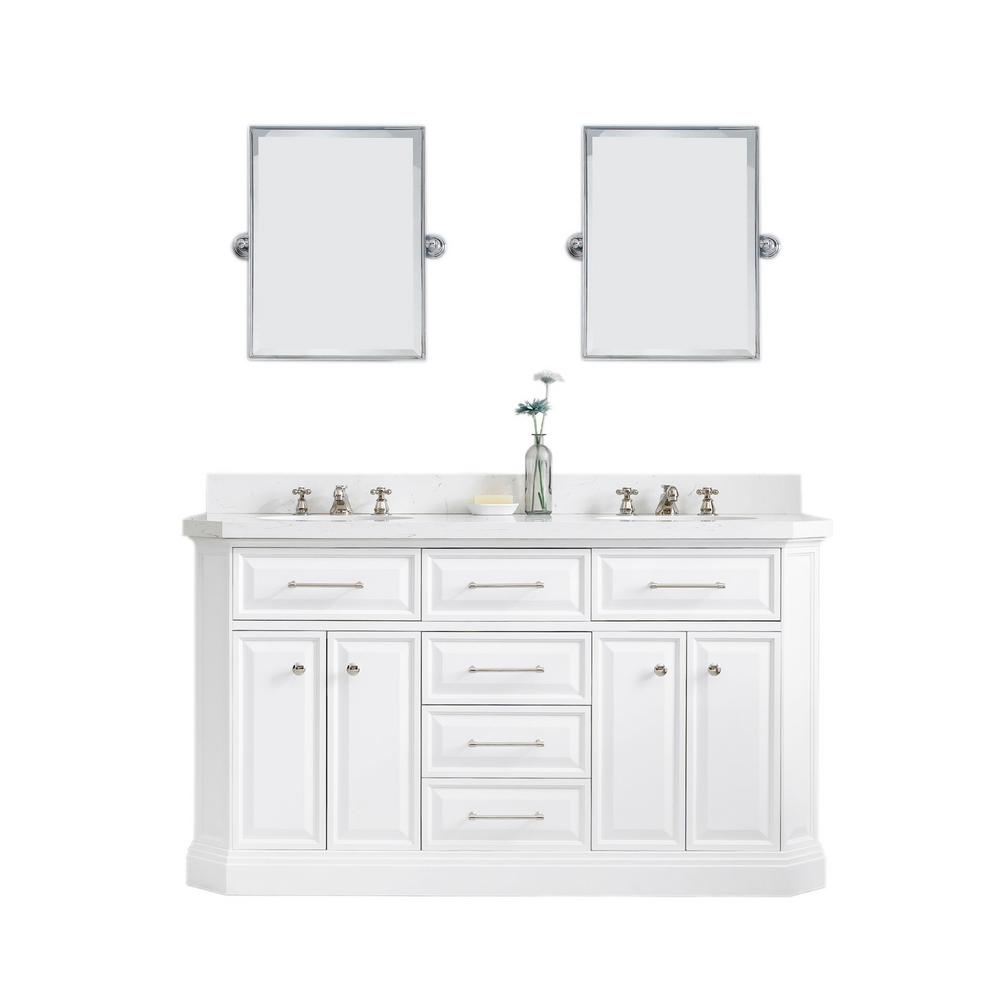 Water Creation Bath Vanity Basin Nickel Mirror Bathroom Furniture Sets