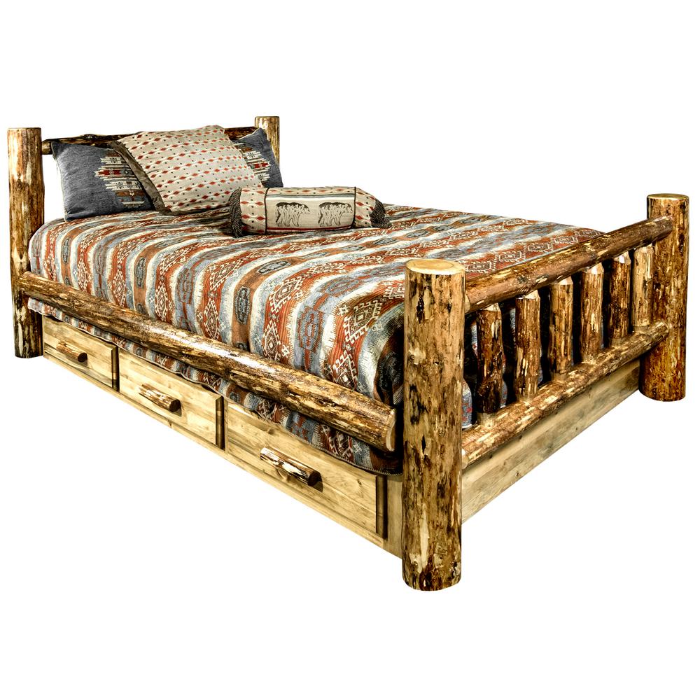 Montana Woodworks Pine Queen Storage Bed Bedroom Furniture