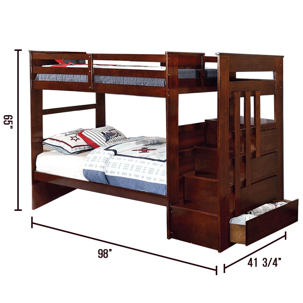 Williams Twin Bunk Bed Walnut Beds Bed Frames