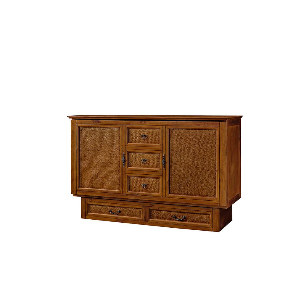 Creden Zzz Wicker Queen Cabinet Bed Storage Drawer Wicker Dapplin Bedroom Furniture