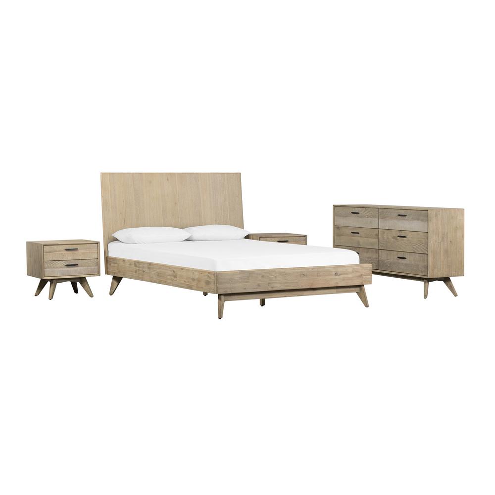 Armen Living Queen Bedroom Set Dresser Nightstand Sandblast Furniture Collections