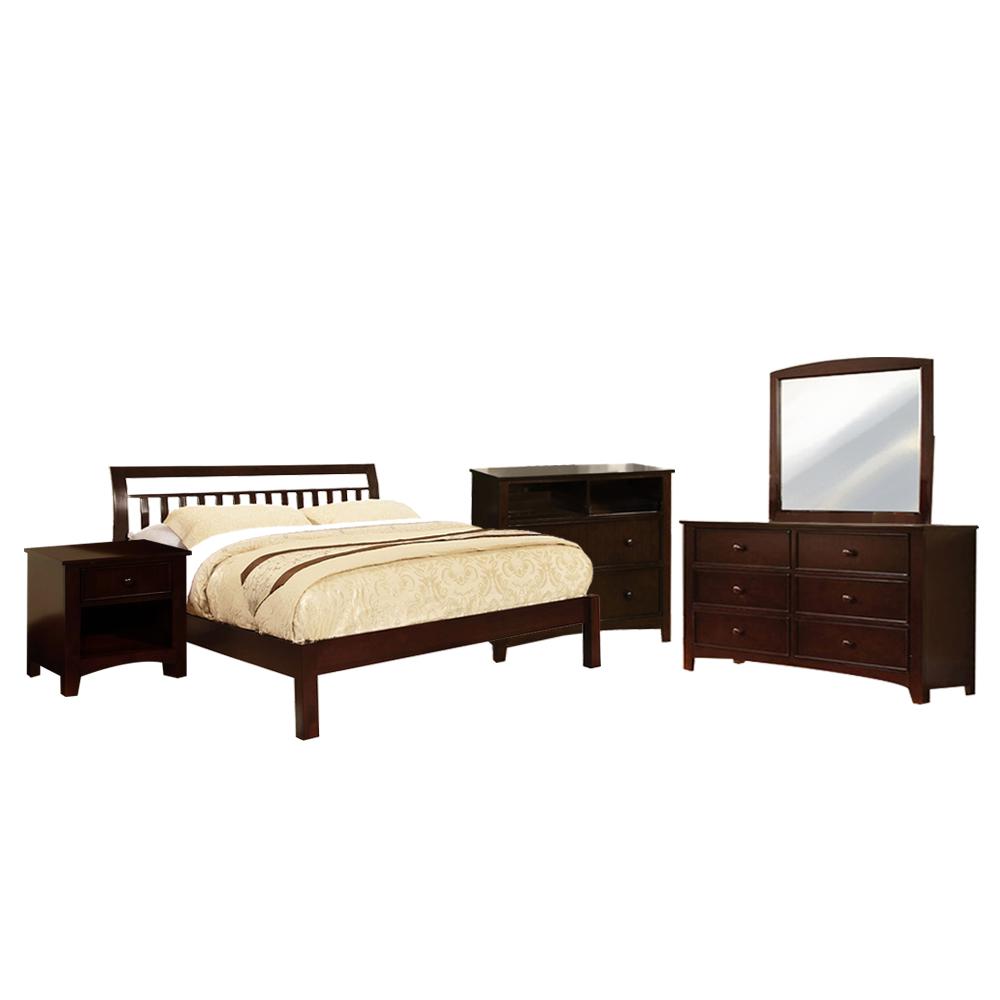 Williams Queen Bed Set Chest Walnut Bedroom Furniture