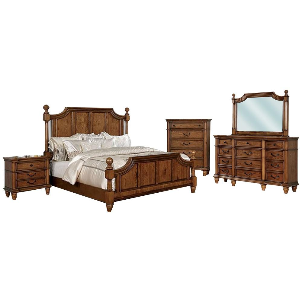 Williams Light Oak Queen Bed Set Bedroom Furniture Sets