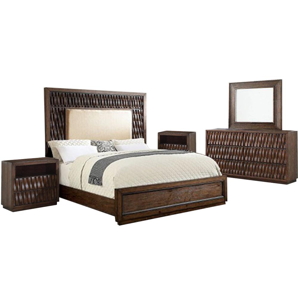Williams Queen Bed Nightst Chestnut Bedroom Furniture