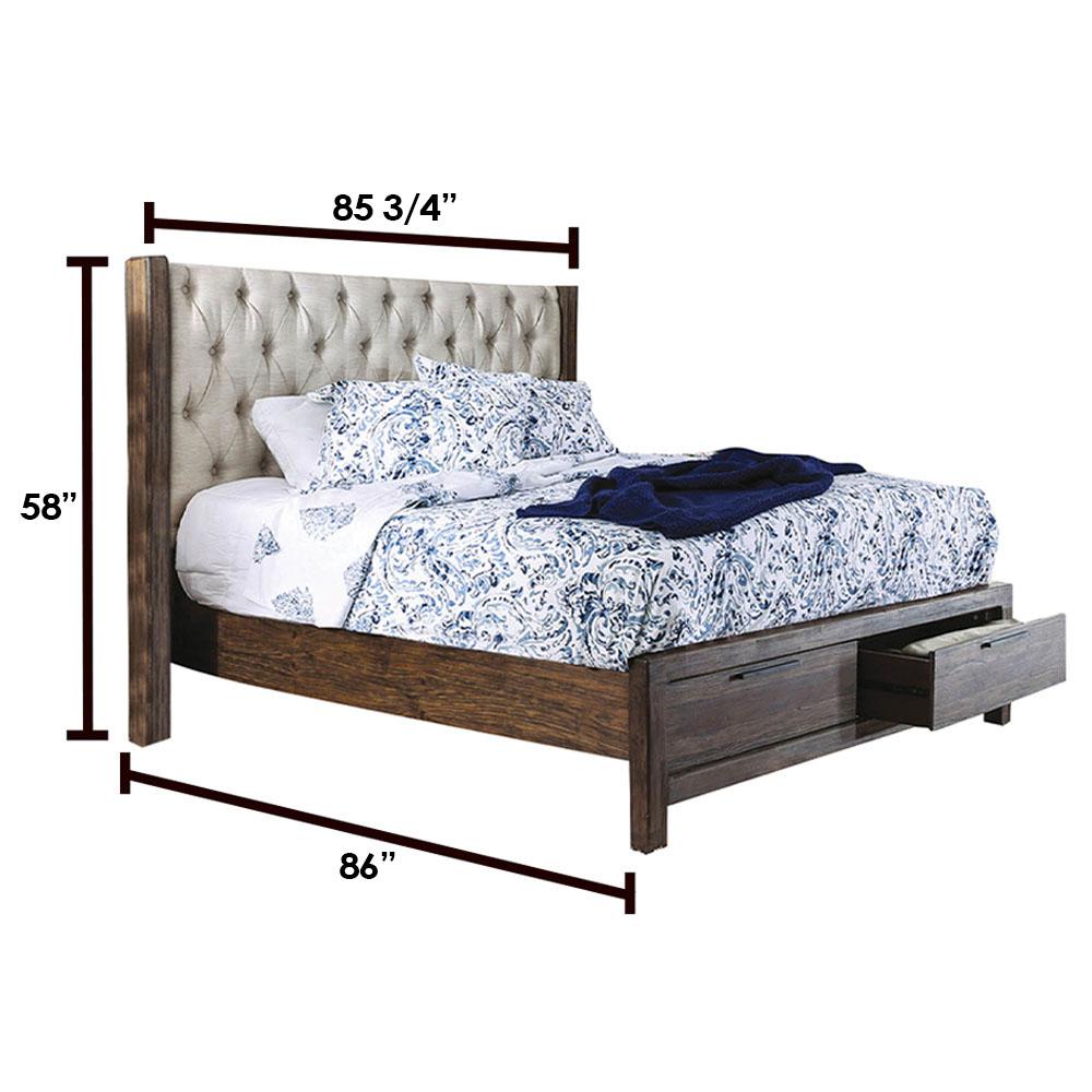 Williams Drawer Panel Headboard Bed Tone Bedroom Furniture