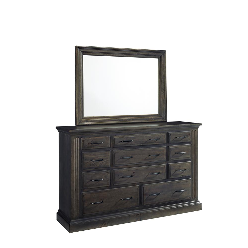 Progressive Furniture Drawer Dresser Mirror Grey 205