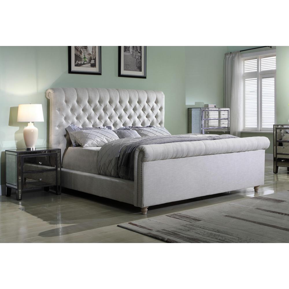 First Rate Furniture Bed Ivory 543