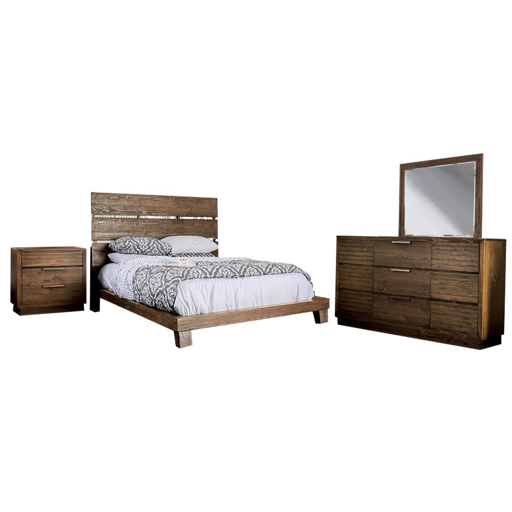 Williams Walnut Queen Bed Set Brown Bedroom Furniture