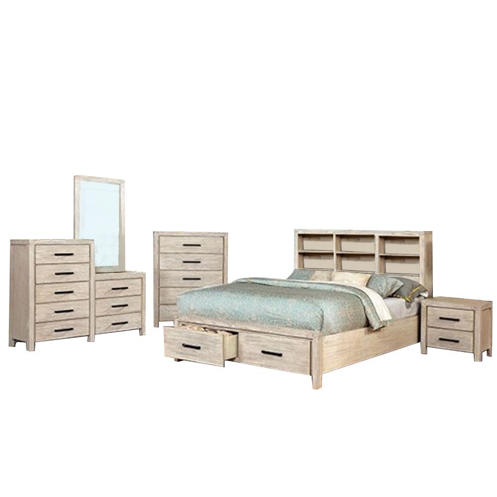 Williams Queen Bed Nightst Wirebrushed 115