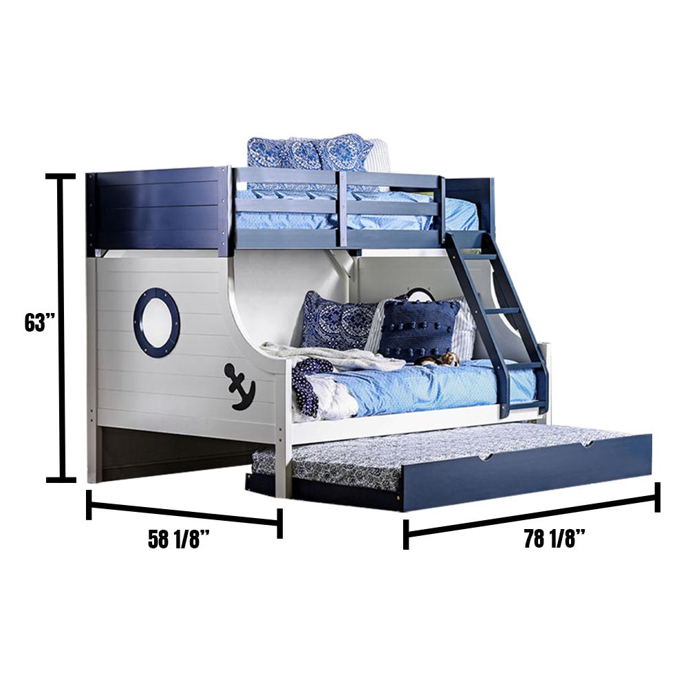 Williams Twin Bunk Bed Blue 759