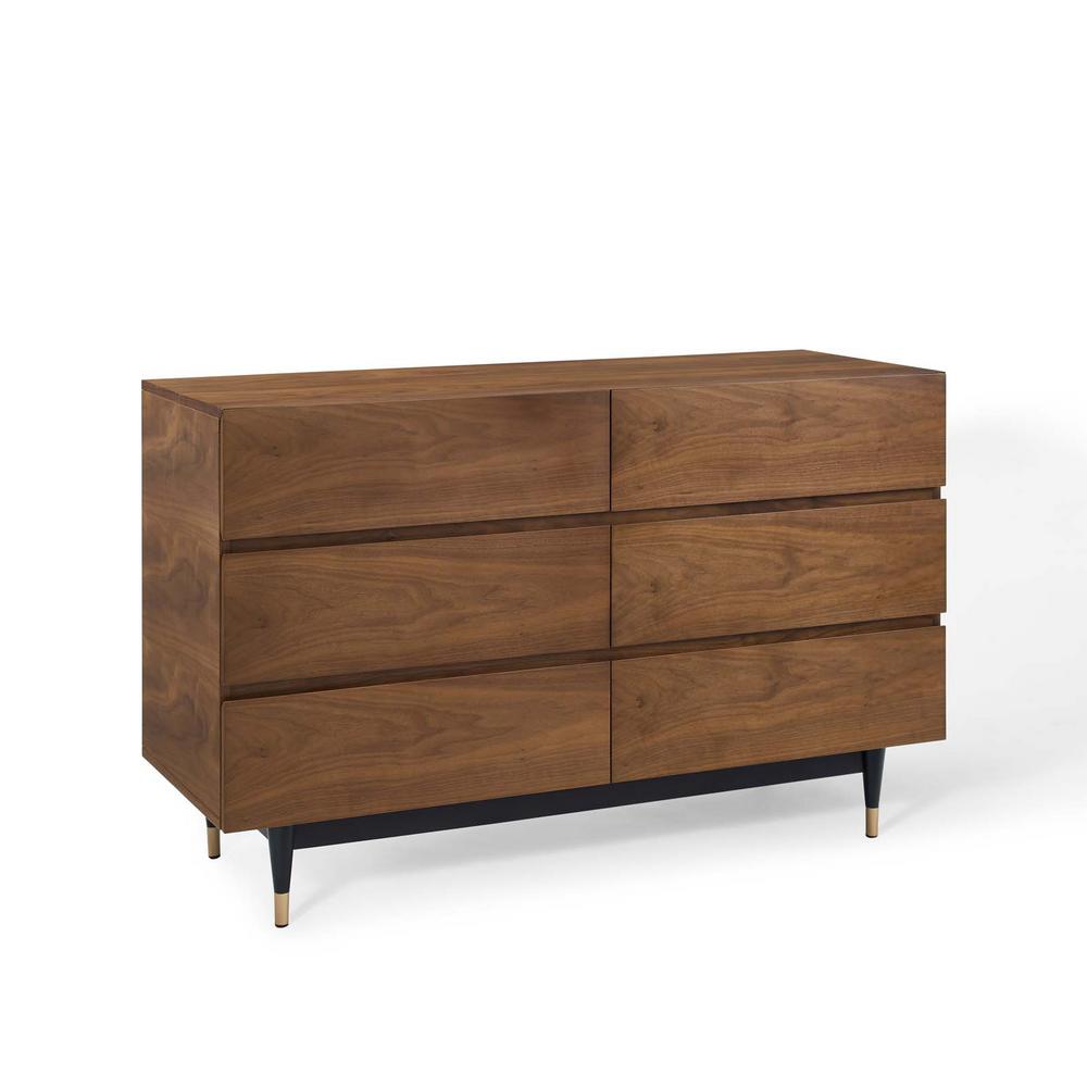 Modway Walnut Dresser Drawer Brown Dressers