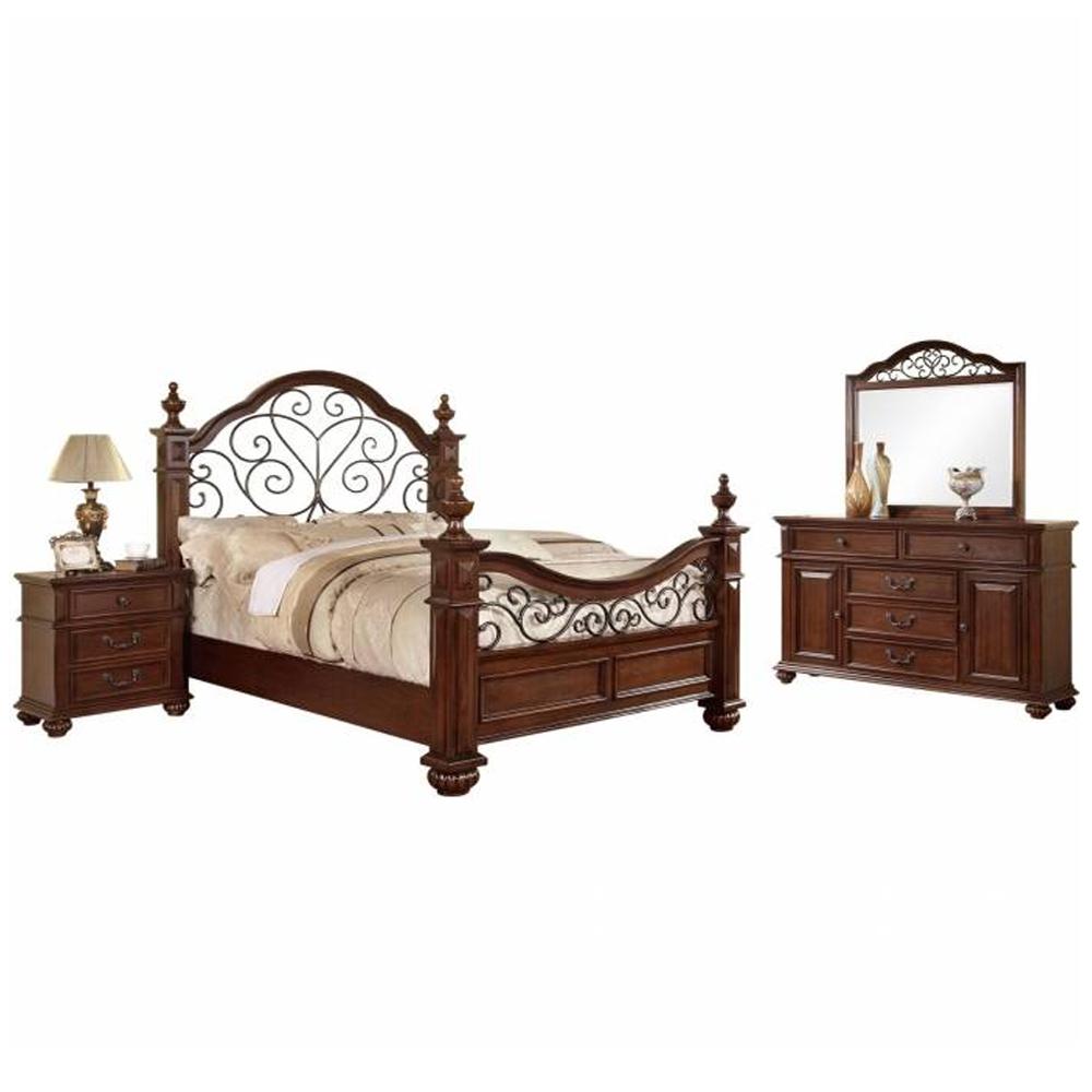 Williams Queen Bed Set Oak Bedroom Furniture