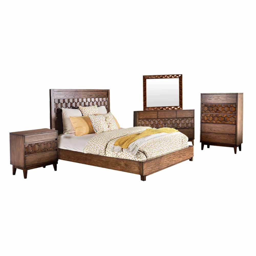 Williams Chestnut Queen Bed Set Chest Bedroom Furniture