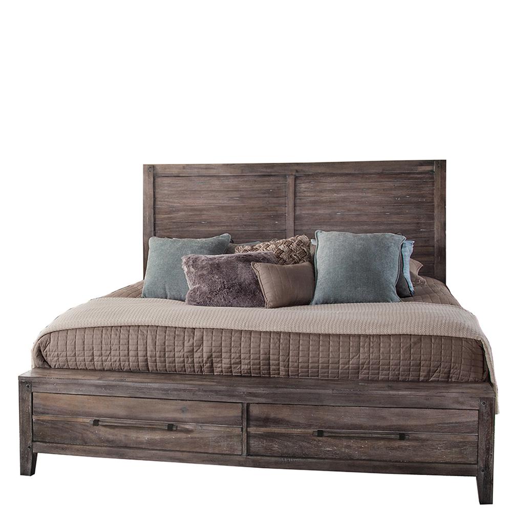 American Woodcrafters Queen Panel Bed Storage 690