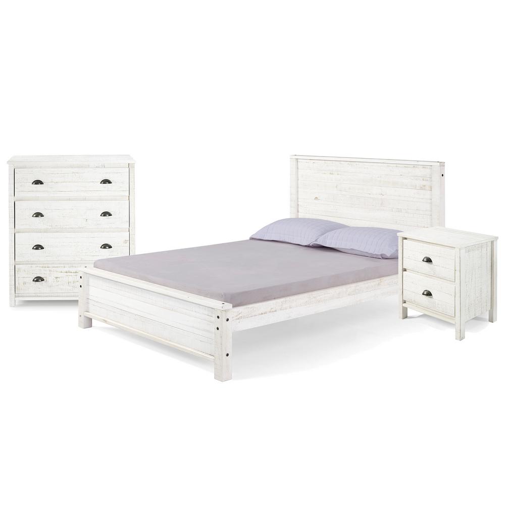Alaterre Furniture Bed Nightst Drawer Chest Wood Bedroom Set 790