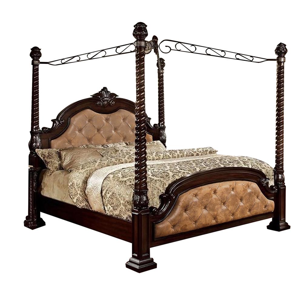 Williams Queen Canopy Bed Brown Bedroom Furniture