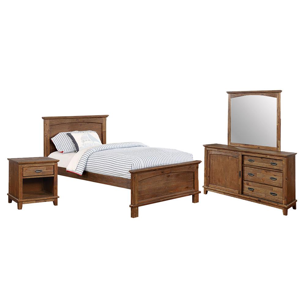 Williams Queen Bed Set Headboard Oak Bedroom Furniture