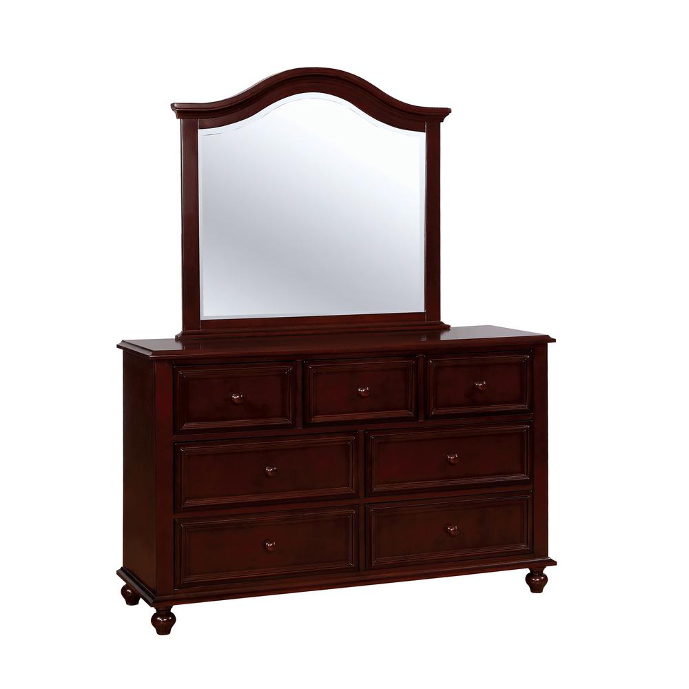 Williams Walnut Dresser Mirror Set Drawers 821