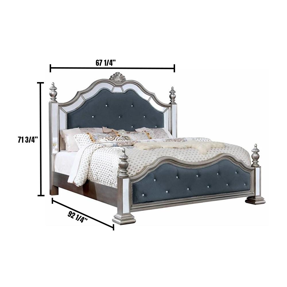 Queen Bed Silver Photo