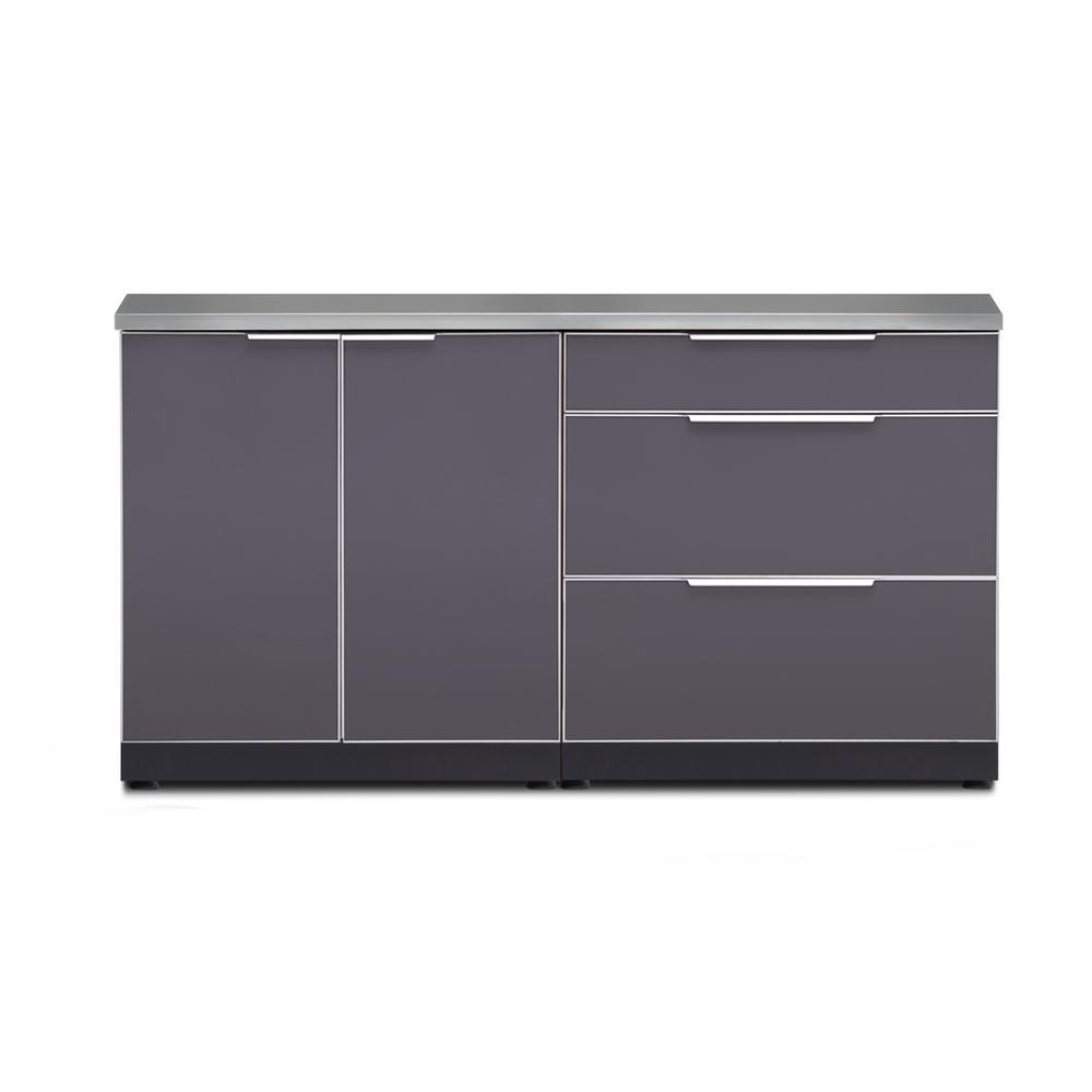 Newage Outdoor Kitchen Cabinet Set Countertop Covers Prefabricated Kitchens Kitchenettes